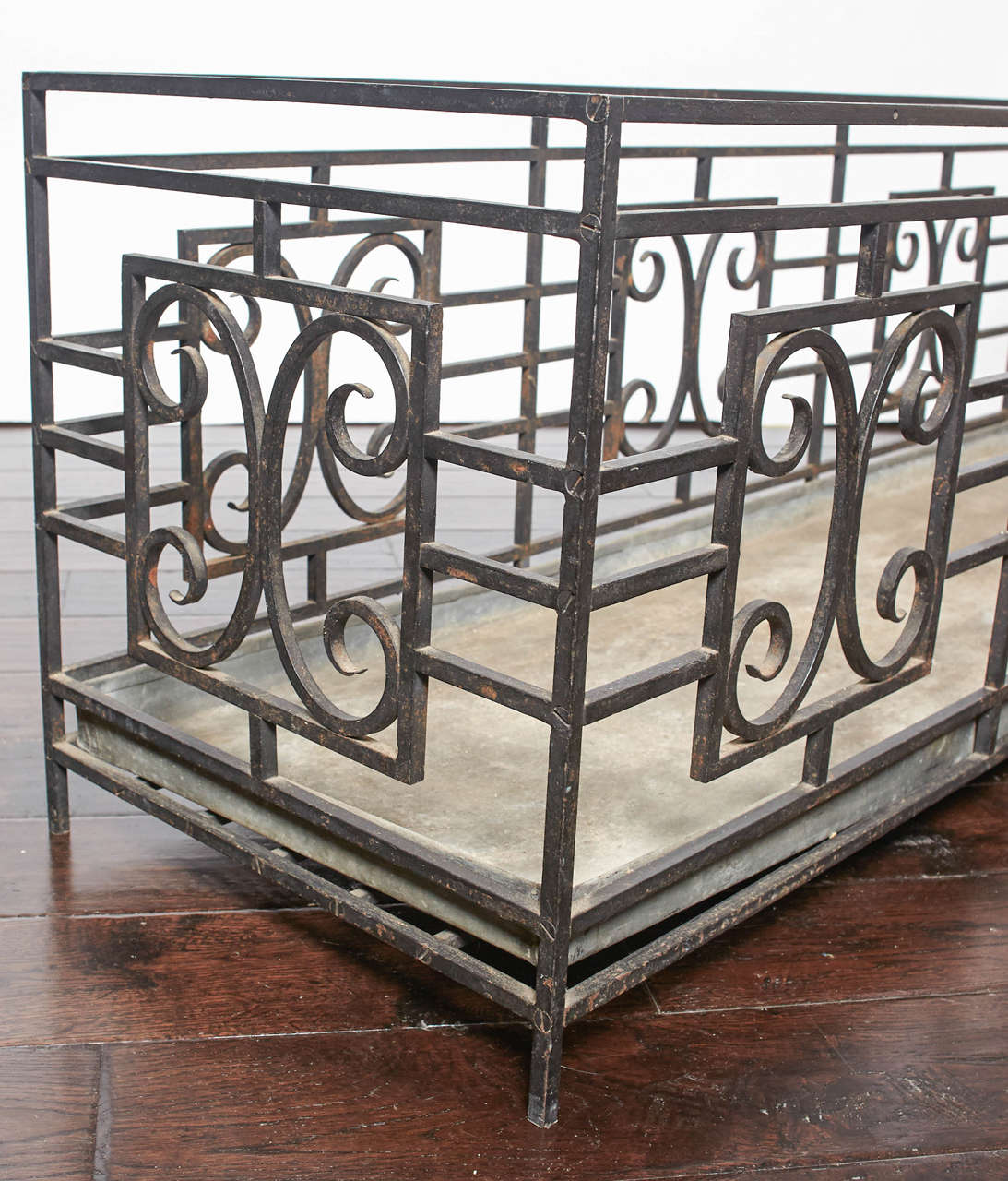 Painted Art Deco French Iron Planter